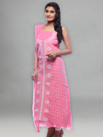 Load image into Gallery viewer, Seva Chikan Hand Embroidered Pink Cotton Lucknowi Chikankari Unstitched Suit Piece-SCL0056