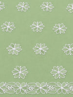 Load image into Gallery viewer, Seva Chikan Hand Embroidered Green Cotton Lucknowi Chikankari Unstitched Suit Piece-SEV15057