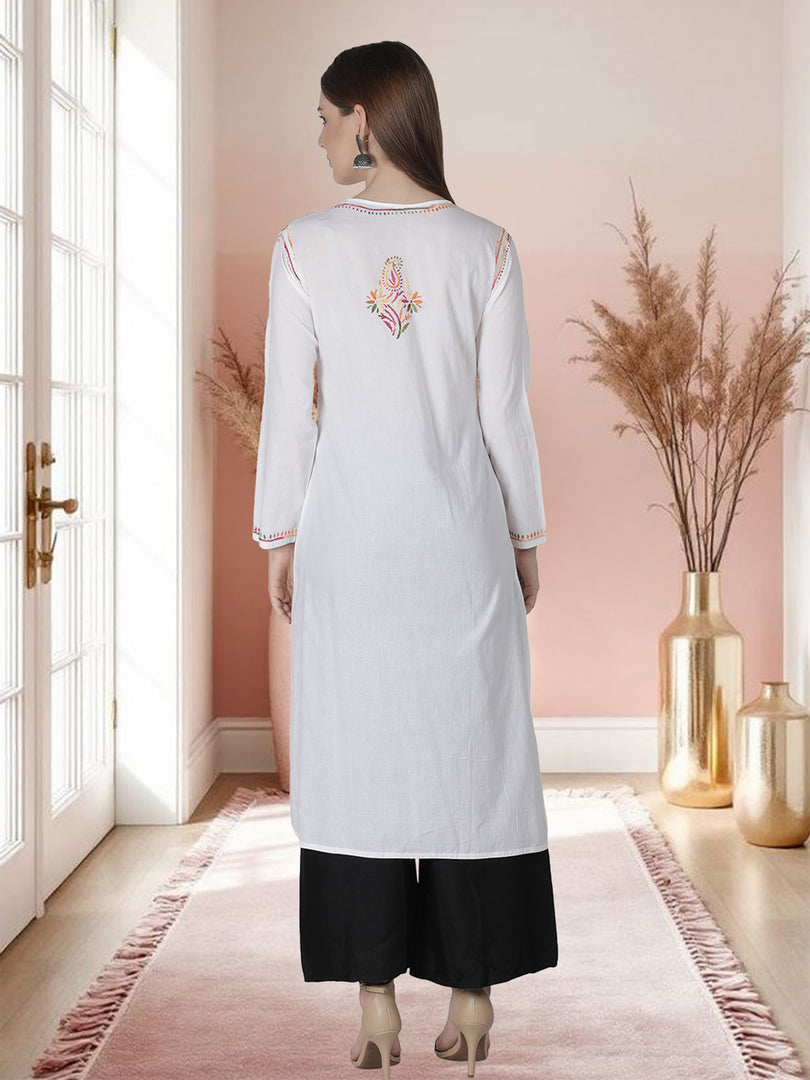 Seva Chikan Hand Embroidered Cotton Lucknowi Chikankari Kurta