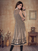 Load image into Gallery viewer, Seva Chikan Hand Embroidered Brown Lucknowi Chikan Kurti SCL1076
