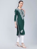 Load image into Gallery viewer, Seva Chikan Hand Embroidered Rayon Lucknowi Chikankari Kurta
