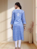Load image into Gallery viewer, Seva Chikan Hand Embroidered Mal-Mal Lucknowi Chikankari Kurta
