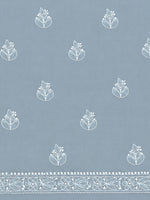 Load image into Gallery viewer, Seva Chikan Hand Embroidered Grey Terivoil Cotton Lucknowi Chikankari Unstitched Suit Piece-SCL13140