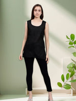 Load image into Gallery viewer, Seva Chikan Short Slips Combo of Black (Pack of 2)