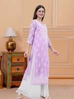 Load image into Gallery viewer, Seva Chikan Hand Embroidered Georgette Lucknowi Chikankari Kurta With Inner