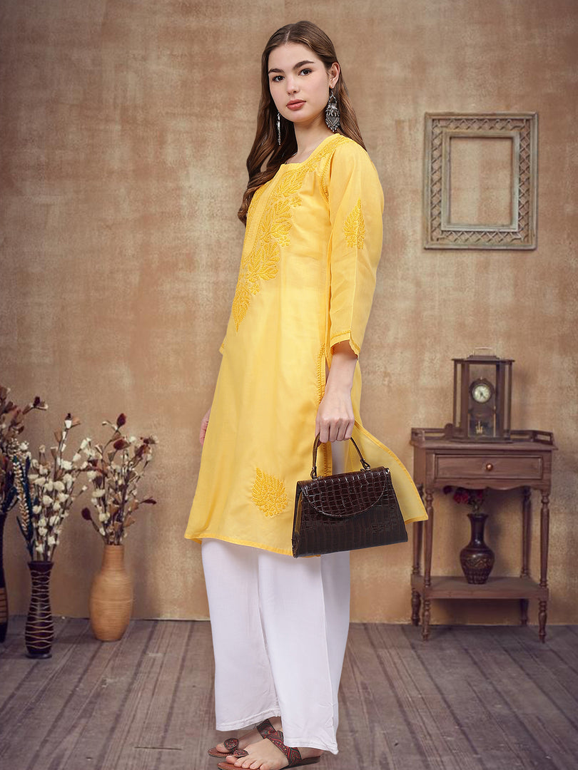 Seva Chikan Hand Embroidered Cotton Lucknowi Chikankari Kurta