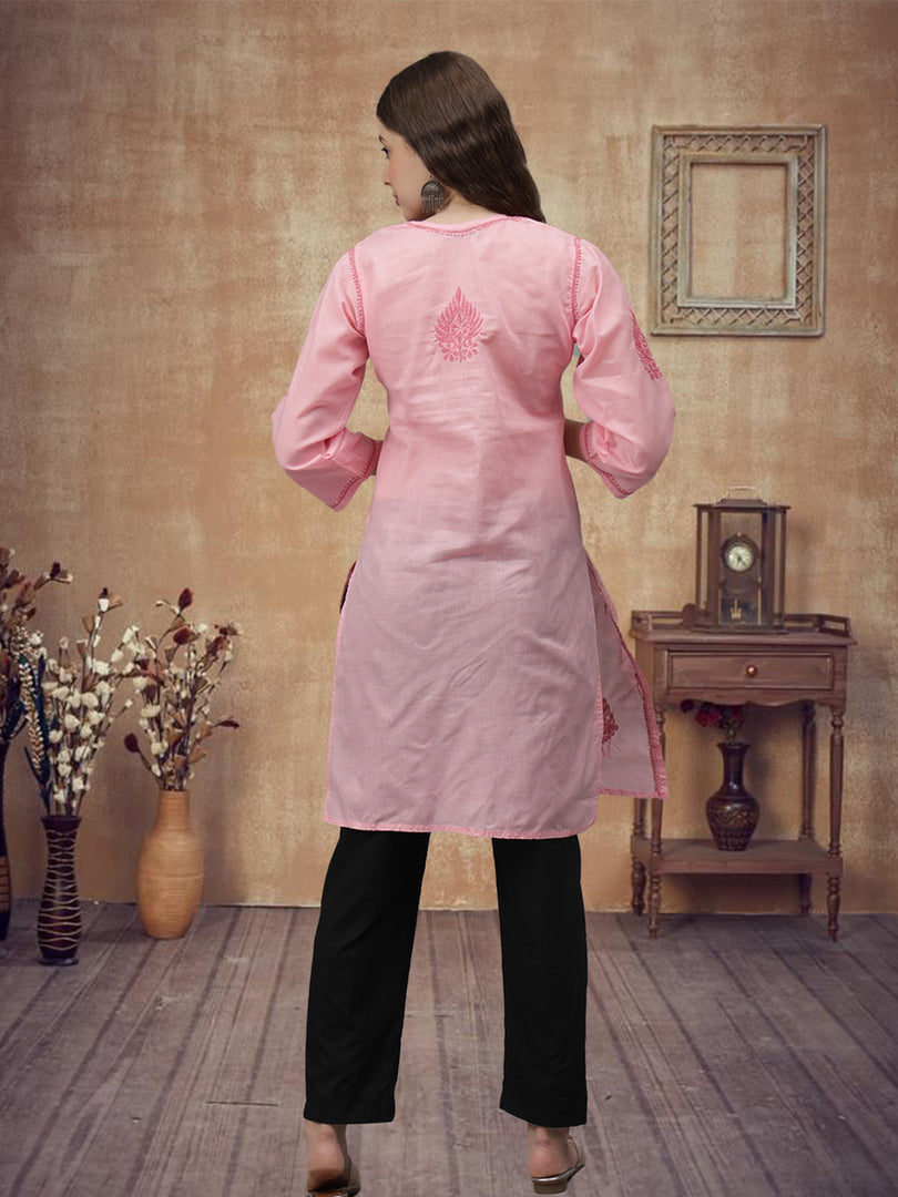 Seva Chikan Hand Embroidered Cotton Lucknowi Chikankari Kurta