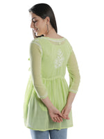 Load image into Gallery viewer, Seva Chikan Hand Embroidered Georgette Lucknowi Chikan Top