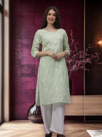 Load image into Gallery viewer, Seva Chikan Hand Embroidered Cotton Lucknowi Chikankari Kurta
