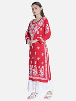 Load image into Gallery viewer, Seva Chikan Hand Embroidered Modal Cotton Lucknowi Chikankari Kurta
