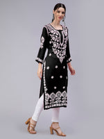 Load image into Gallery viewer, Seva Chikan Hand Embroidered Modal Cotton Lucknowi Chikankari Kurta