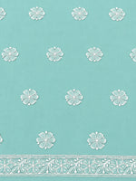 Load image into Gallery viewer, Seva Chikan Hand Embroidered Sea Green Cotton Lucknowi Chikankari Unstitched Suit Piece-SEV15031