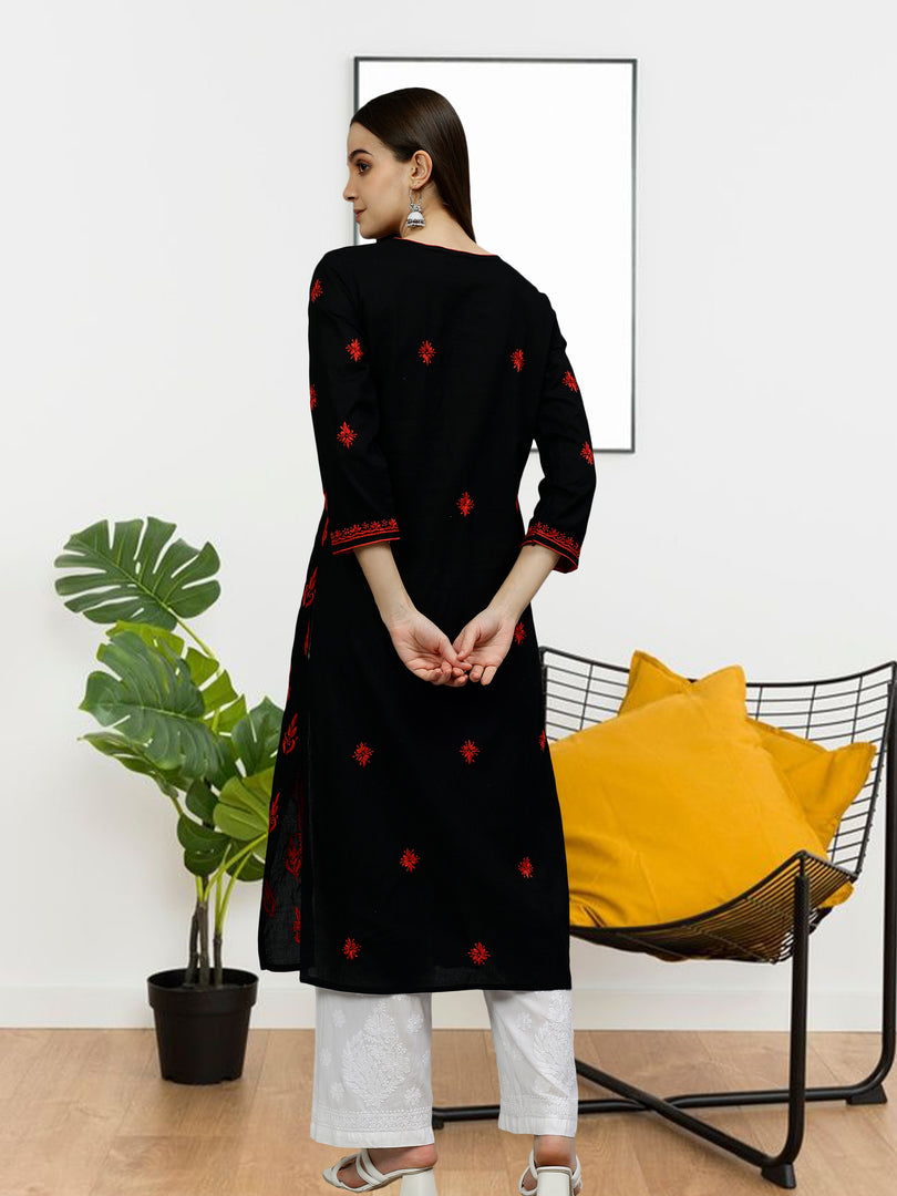 Seva Chikan Hand Embroidered Cotton Lucknowi Chikankari Kurta