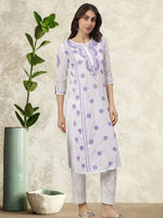 Load image into Gallery viewer, Seva Chikan Hand Embroidered Cotton Chikankari kurta