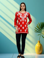 Load image into Gallery viewer, Seva Chikan Hand Embroidered Modal Lucknowi Chikankari Top