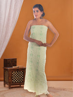 Load image into Gallery viewer, Seva Chikan Hand Embroidered Light Green Georgette Chikankari Unstitched Kurti Piece SCL1139
