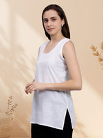 Load image into Gallery viewer, Seva Chikan Short Slips Combo of White (Pack of 2)