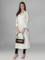 Load image into Gallery viewer, Seva Chikan Hand Embroidered Cotton Lucknowi Chikan Kurta
