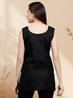 Load image into Gallery viewer, Seva Chikan Short Slips Combo of Black (Pack of 2)