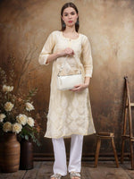 Load image into Gallery viewer, Seva Chikan Hand Embroidered Cotton Lucknowi Chikankari Kurta