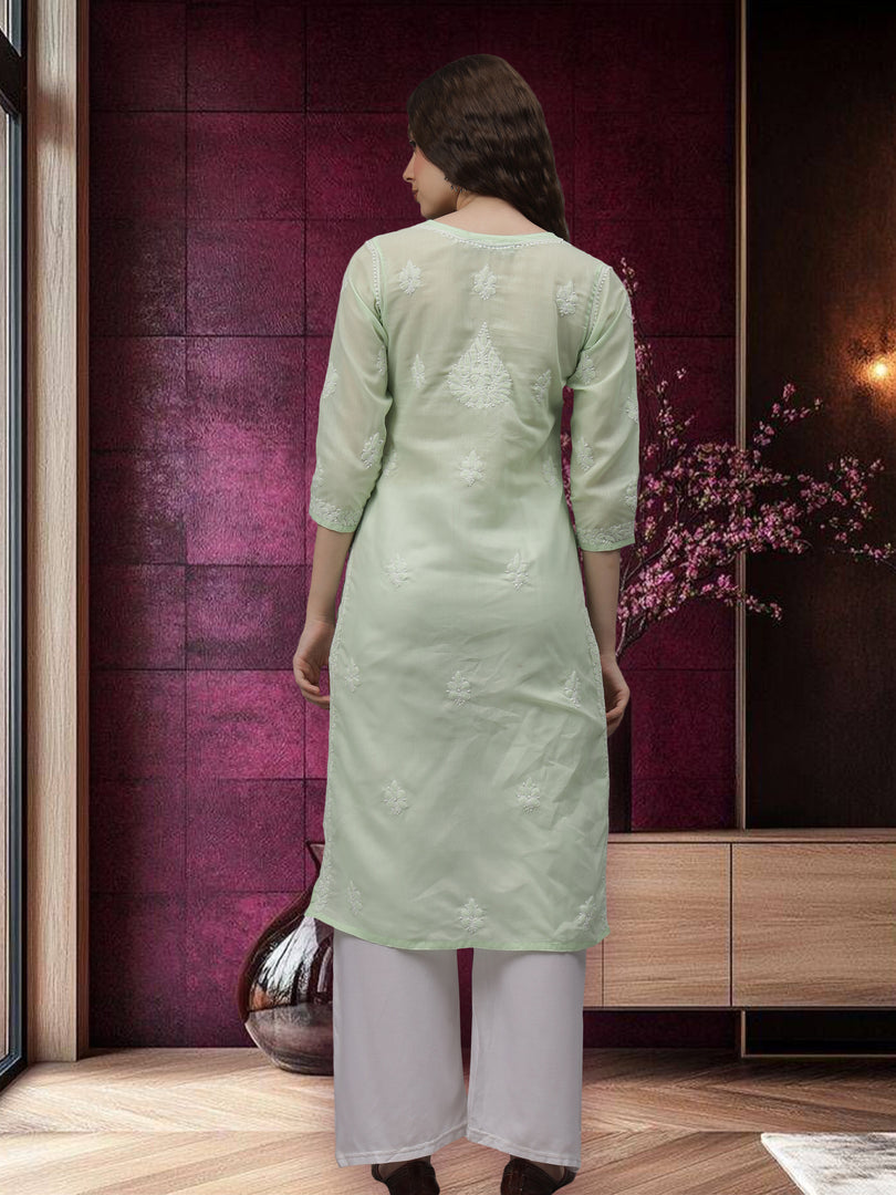 Seva Chikan Hand Embroidered Cotton Lucknowi Chikankari Kurta