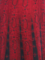 Load image into Gallery viewer, Seva Chikan Hand Embroidered Red Cotton Lucknowi Chikankari Unstitched Suit Piece-SCL0060
