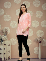 Load image into Gallery viewer, Seva Chikan Hand Embroidered Georgette Lucknowi Chikankari Top With Slip