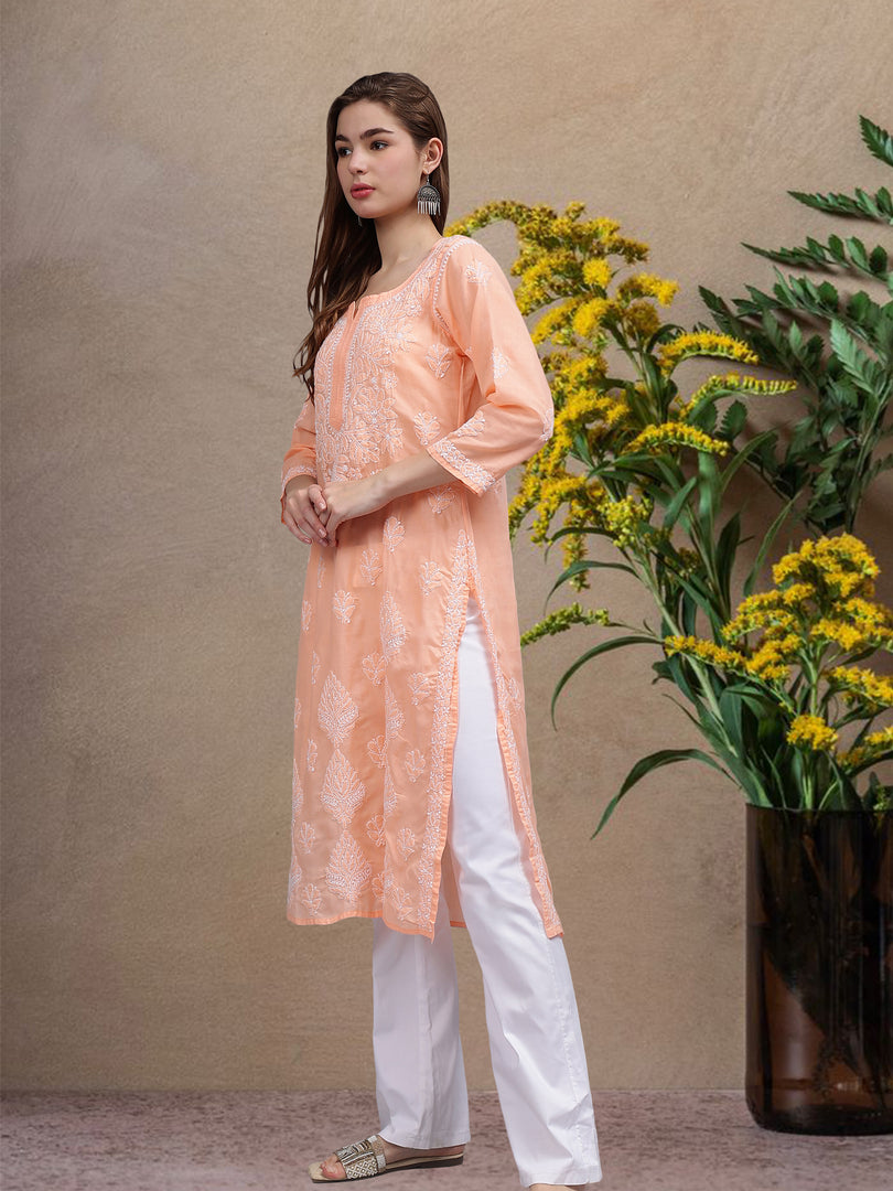 Seva Chikan Hand Embroidered Cotton Lucknowi Chikankari Kurta