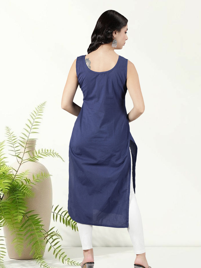 Seva Chikan Long Slips Combo Of Black (Pack of 2)