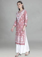 Load image into Gallery viewer, Seva Chikan Hand Embroidered Modal Cotton Lucknowi Chikankari Kurta
