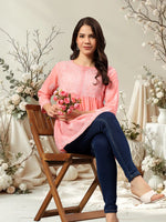 Load image into Gallery viewer, Seva Chikan Hand Embroidered Terivoil Cotton Lucknowi Chikan Top