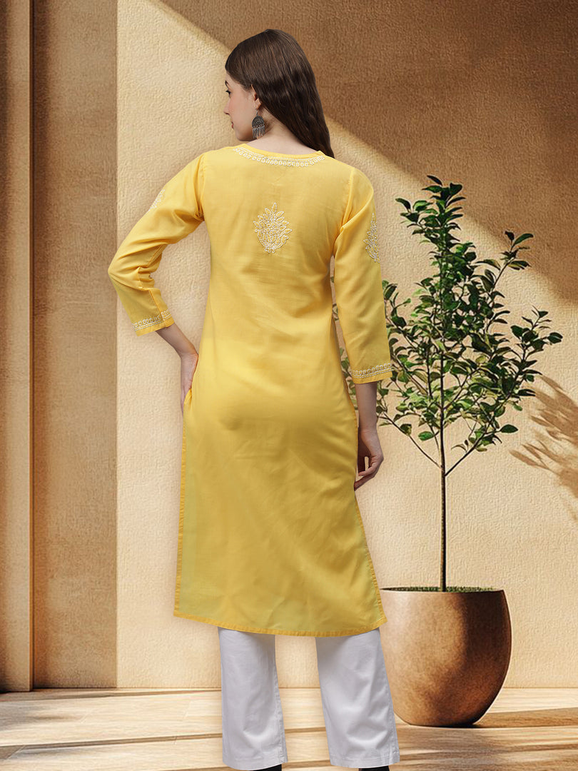 Seva Chikan Hand Embroidered Cotton Lucknowi Chikankari Kurta