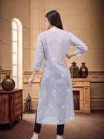Load image into Gallery viewer, Seva Chikan Hand Embroidered Lucknowi Chikankari Terivoil Cotton Kurta