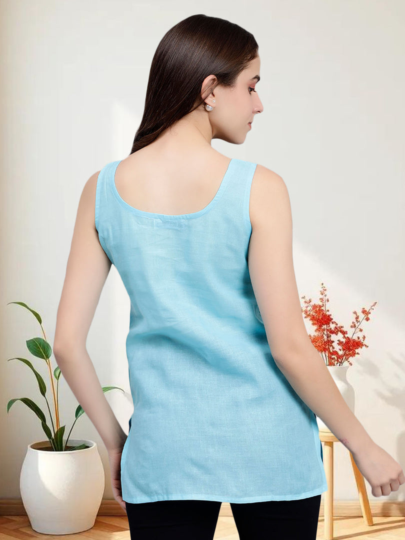 Seva Chikan Short Slips Combo of White (Pack of 2)