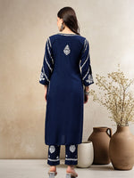Load image into Gallery viewer, Seva Chikan Hand Embroidered Rayon Lucknowi Chikankari Kurta Set