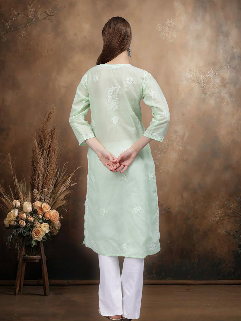 Seva Chikan Hand Embroidered Cotton Lucknowi Chikankari Kurta