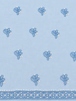 Load image into Gallery viewer, Seva Chikan Hand Embroidere Blue Terivoil Cotton Lucknowi Chikankari Unstitched Suit Piece-SEV15022