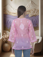 Load image into Gallery viewer, Seva Chikan Hand Embroidered Terivoil Cotton Lucknowi Chikan Top
