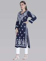 Load image into Gallery viewer, Seva Chikan Hand Embroidered Modal Cotton Lucknowi Chikankari Kurta
