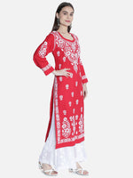 Load image into Gallery viewer, Seva Chikan Hand Embroidered Modal Cotton Lucknowi Chikankari Kurta
