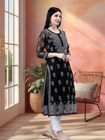 Load image into Gallery viewer, Seva Chikan Hand Embroidered Georgette Lucknowi Chikankari Kurta With Inner