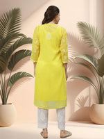 Load image into Gallery viewer, Seva Chikan Hand Embroidered Georgette Lucknowi Chikankari Kurta With Slip