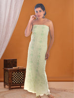 Load image into Gallery viewer, Seva Chikan Hand Embroidered Light Green Georgette Chikankari Unstitched Kurti Piece SCL1139
