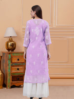 Load image into Gallery viewer, Seva Chikan Hand Embroidered Georgette Lucknowi Chikankari Kurta With Inner