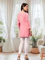 Load image into Gallery viewer, Seva Chikan Hand Embroidered Rayon Lucknowi Chikankari Top