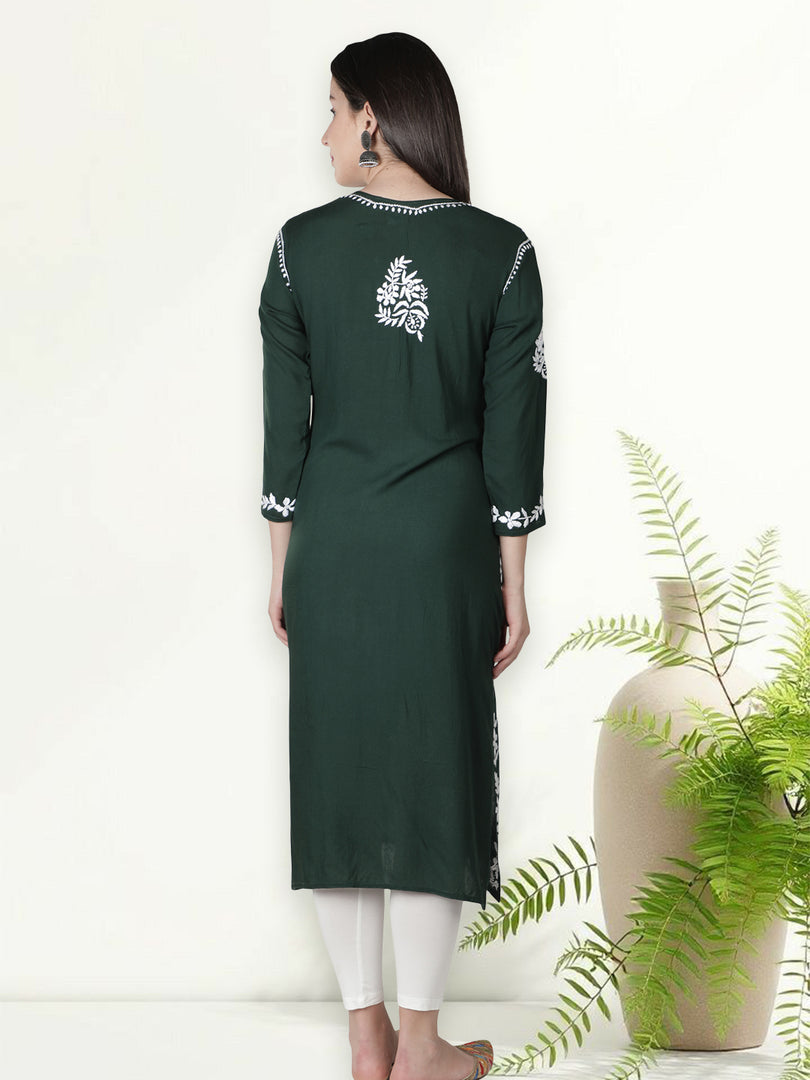 Seva Chikan Hand Embroidered Modal Cotton Lucknowi Chikankari Kurta