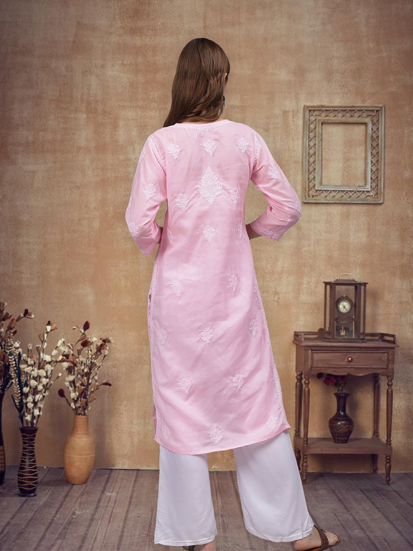 Seva Chikan Hand Embroidered Cotton Lucknowi Chikankari Kurta