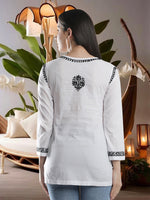 Load image into Gallery viewer, Seva Chikan Hand Embroidered Cotton Lucknowi Chikan Top