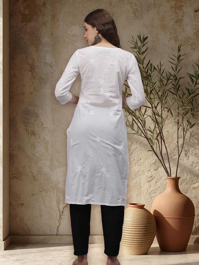 Seva Chikan Hand Embroidered Cotton Lucknowi Chikankari Kurta