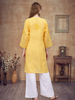Load image into Gallery viewer, Seva Chikan Hand Embroidered Cotton Lucknowi Chikankari Kurta